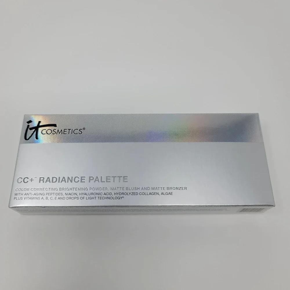 IT‎ Cosmetics CC+ Radiance Palette Naturally Pretty Brightener Blush Bronzer New